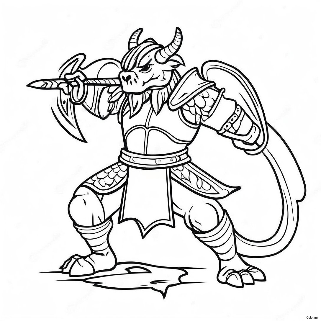 Pagina Da Colorare Dragonborn In Battaglia 35404 29460