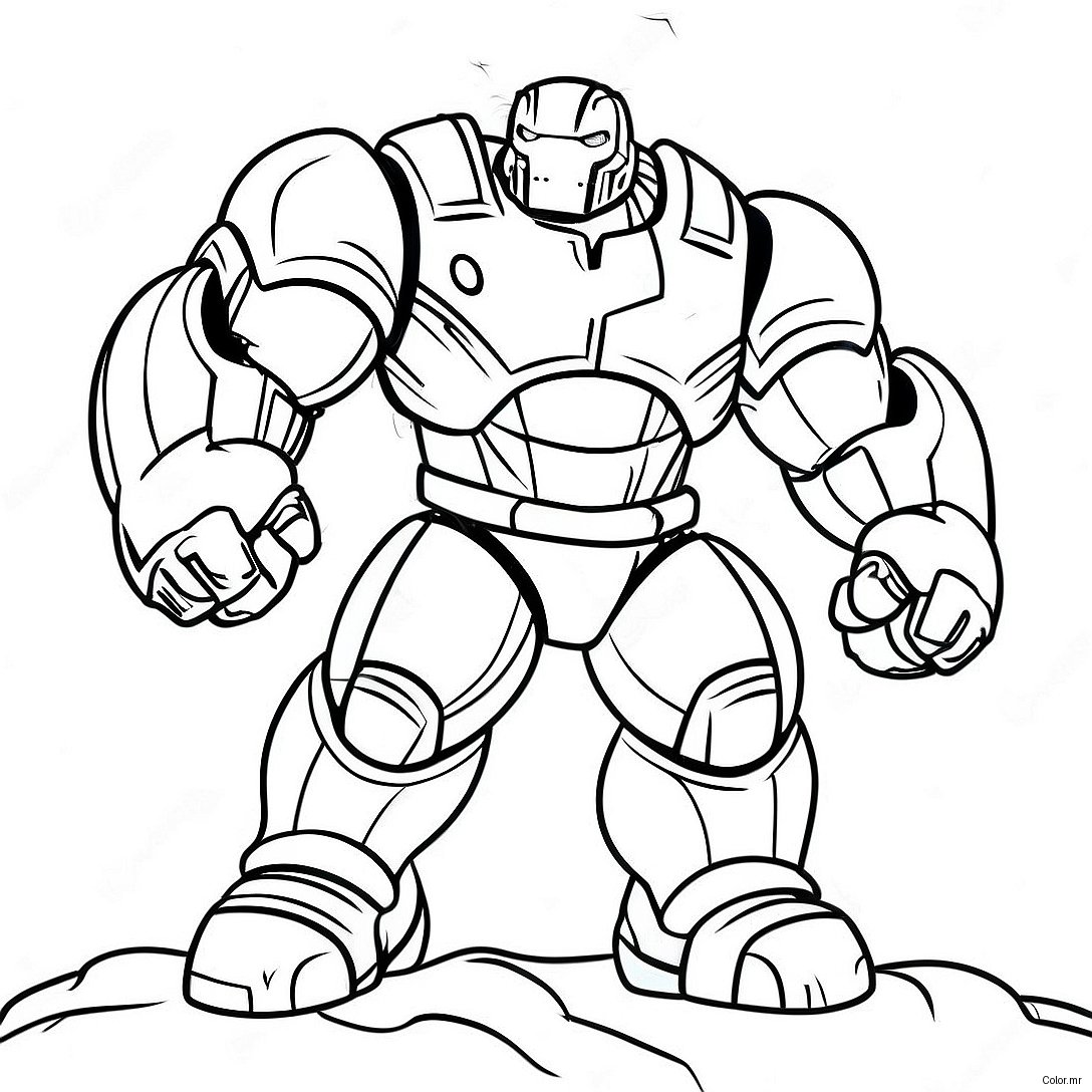 Pagina Da Colorare Hulkbuster In Battaglia 68013 56103