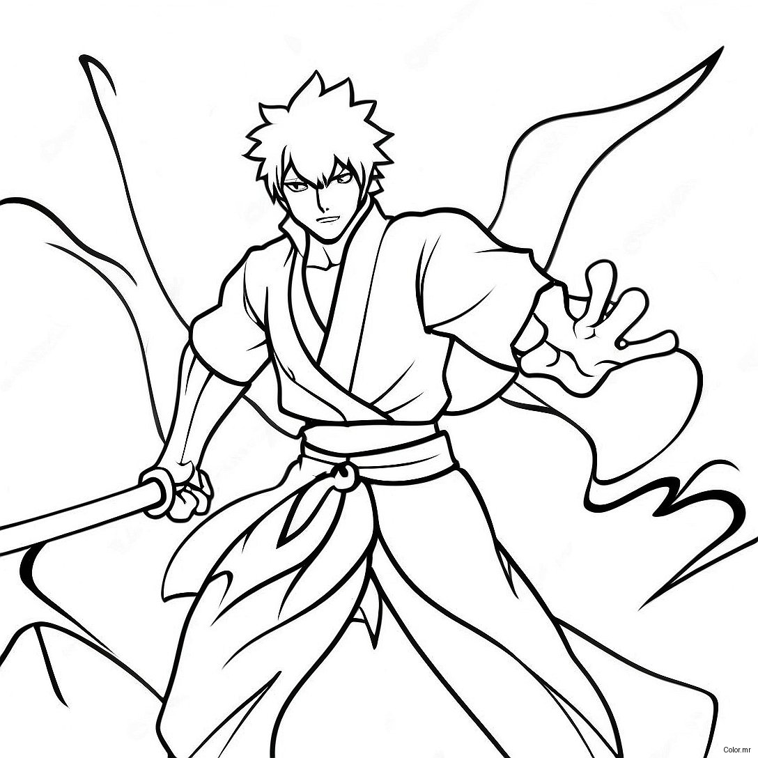 Pagina Da Colorare Ichigo Kurosaki In Battaglia 14119 11698