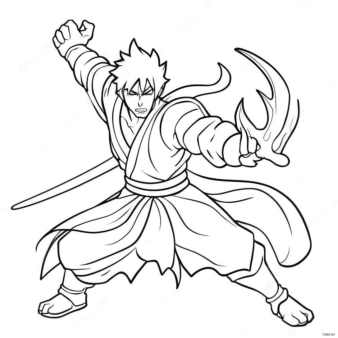Pagina Da Colorare Ichigo Kurosaki In Battaglia 14119 11699