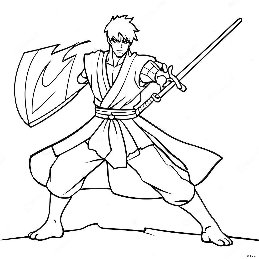 Pagina Da Colorare Ichigo Kurosaki In Battaglia 14119 11700