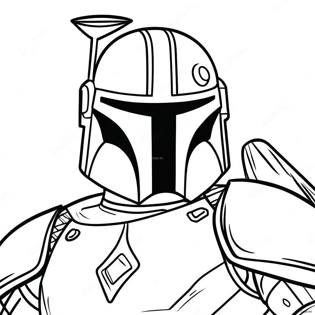 Pagina Da Colorare Jango Fett In Armatura Da Battaglia 73225 60450