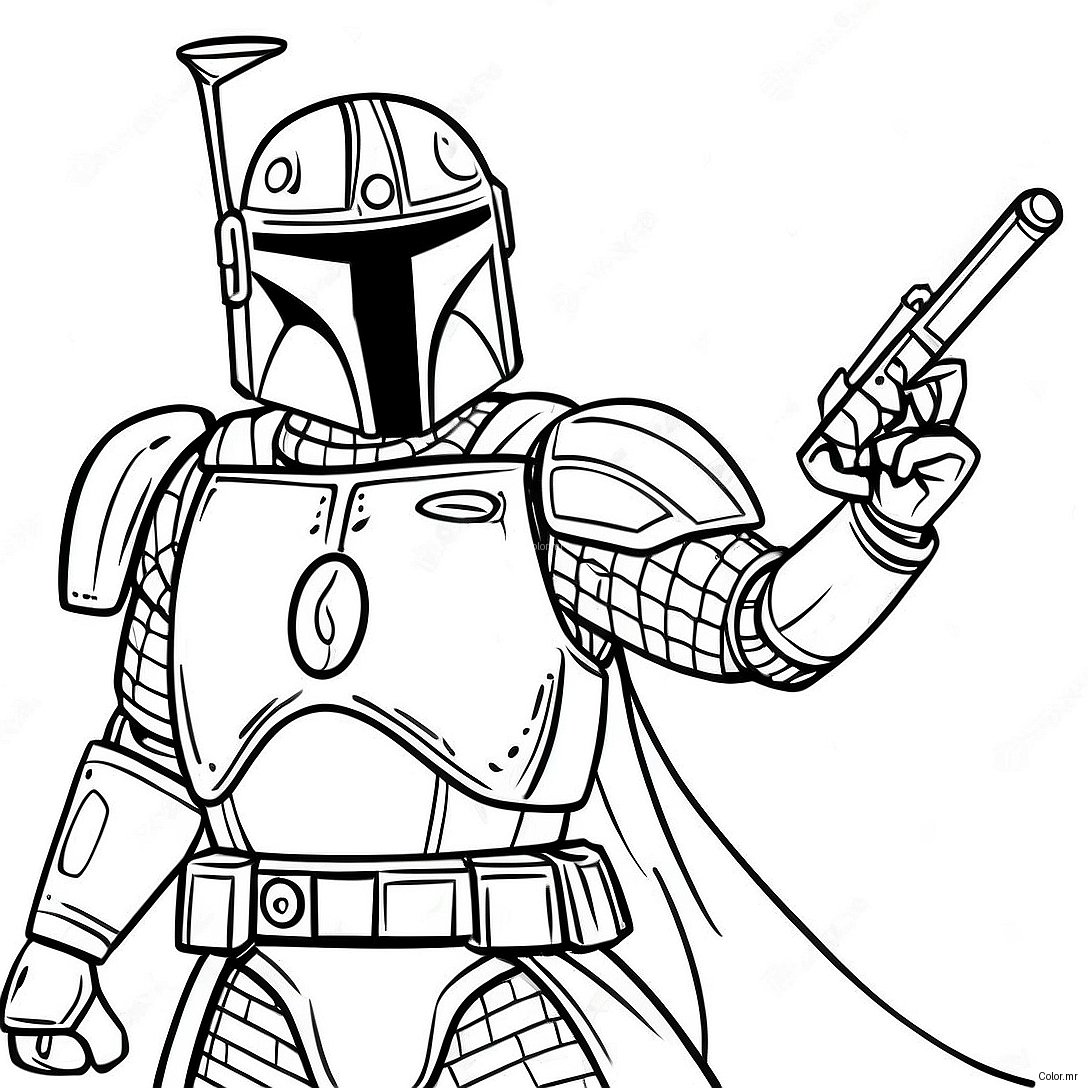 Pagina Da Colorare Jango Fett In Armatura Da Battaglia 73225 60452