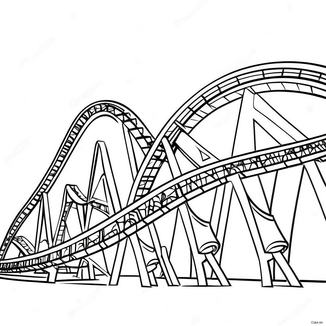Pagina Da Colorare Montagne Russe Di Hershey Park 50675 42232