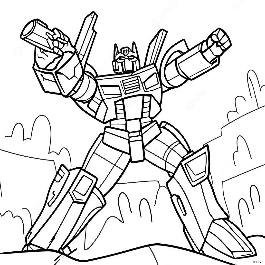 Pagina Da Colorare Optimus Prime In Battaglia 61037 50613