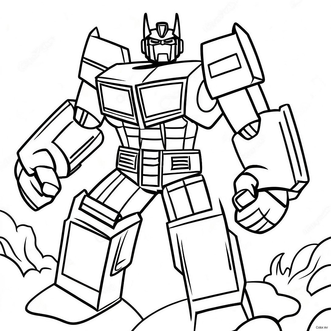 Pagina Da Colorare Optimus Prime In Battaglia 61037 50615