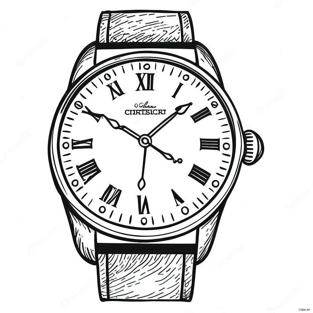 Pagina Da Colorare Orologio Vintage 40118 33275