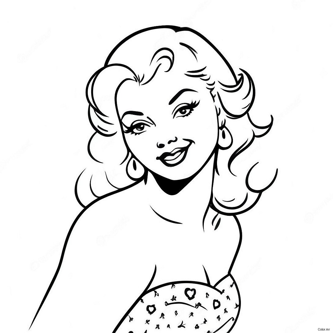 Pagina Da Colorare Ragazza Pin Up Vintage 50335 41969