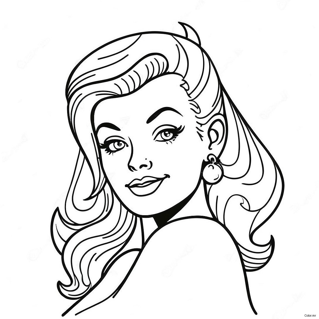 Pagina Da Colorare Ragazza Pin Up Vintage 50335 41971