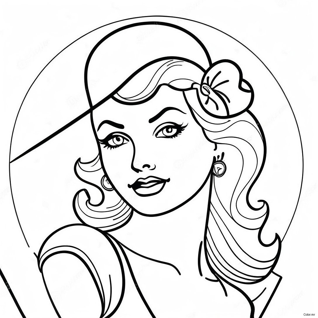 Pagina Da Colorare Ragazza Pin Up Vintage 50335 41972