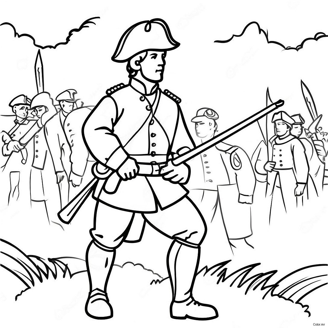 Pagina Da Colorare Soldato Coloniale In Battaglia 46194 38477