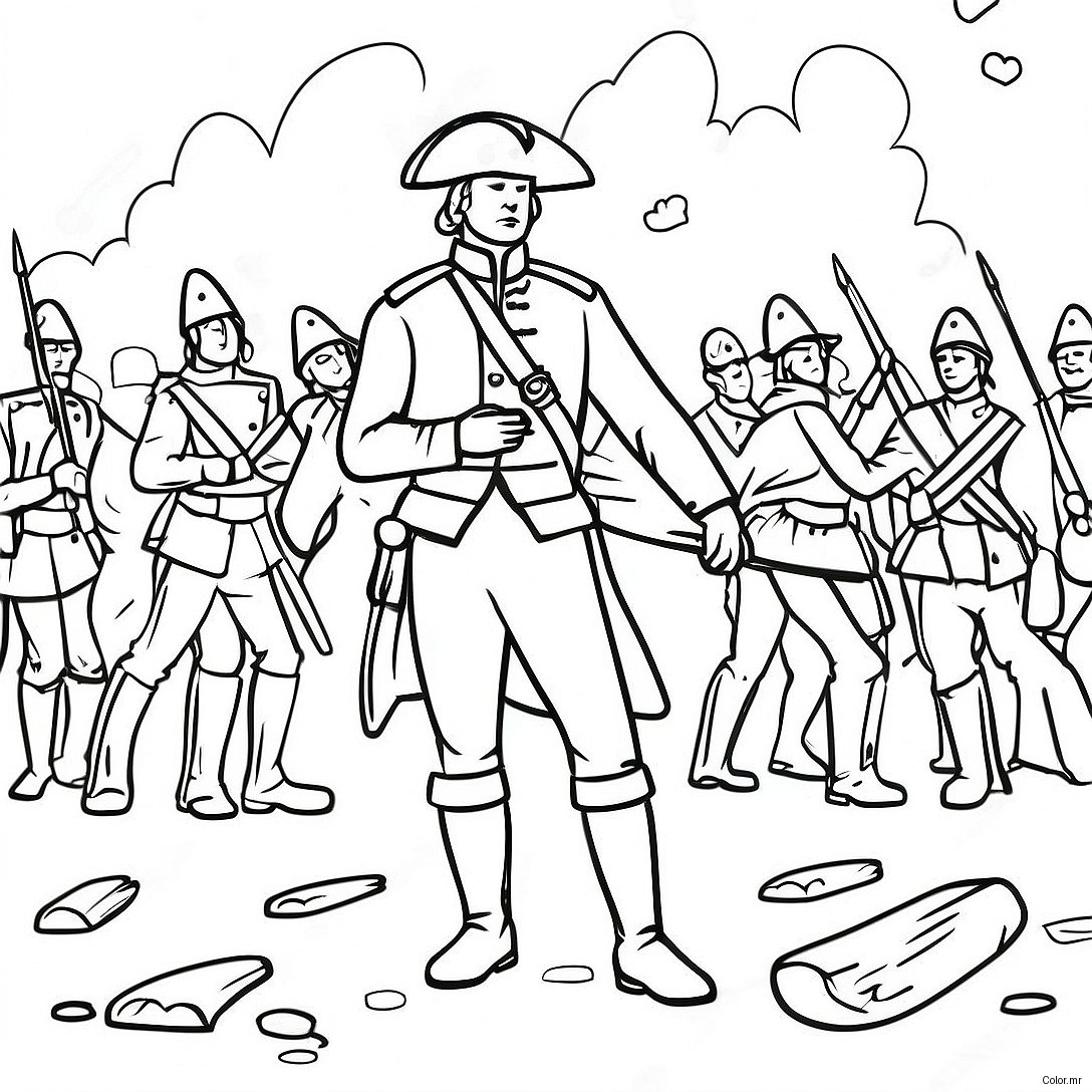 Pagina Da Colorare Soldato Coloniale In Battaglia 46194 38479