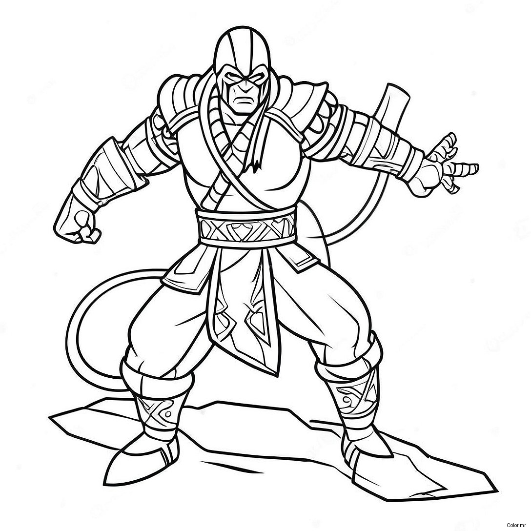 Pagina Da Colorare Sub Zero In Battaglia Epica 29398 26526