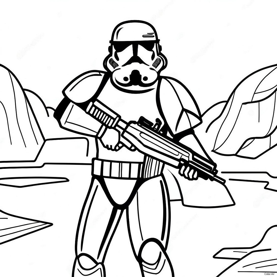 Pagina Da Colorare Temibile Sith Trooper In Battaglia 63750 52746