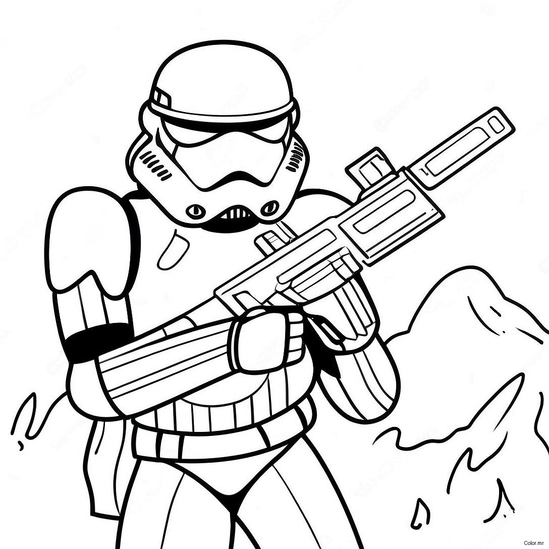 Pagina Da Colorare Temibile Sith Trooper In Battaglia 63750 52747