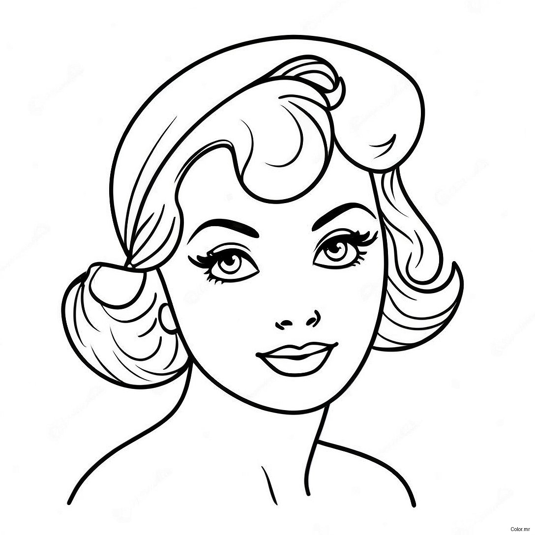 Pagina Da Colorare Vintage Pin Up Girl 31909 16423