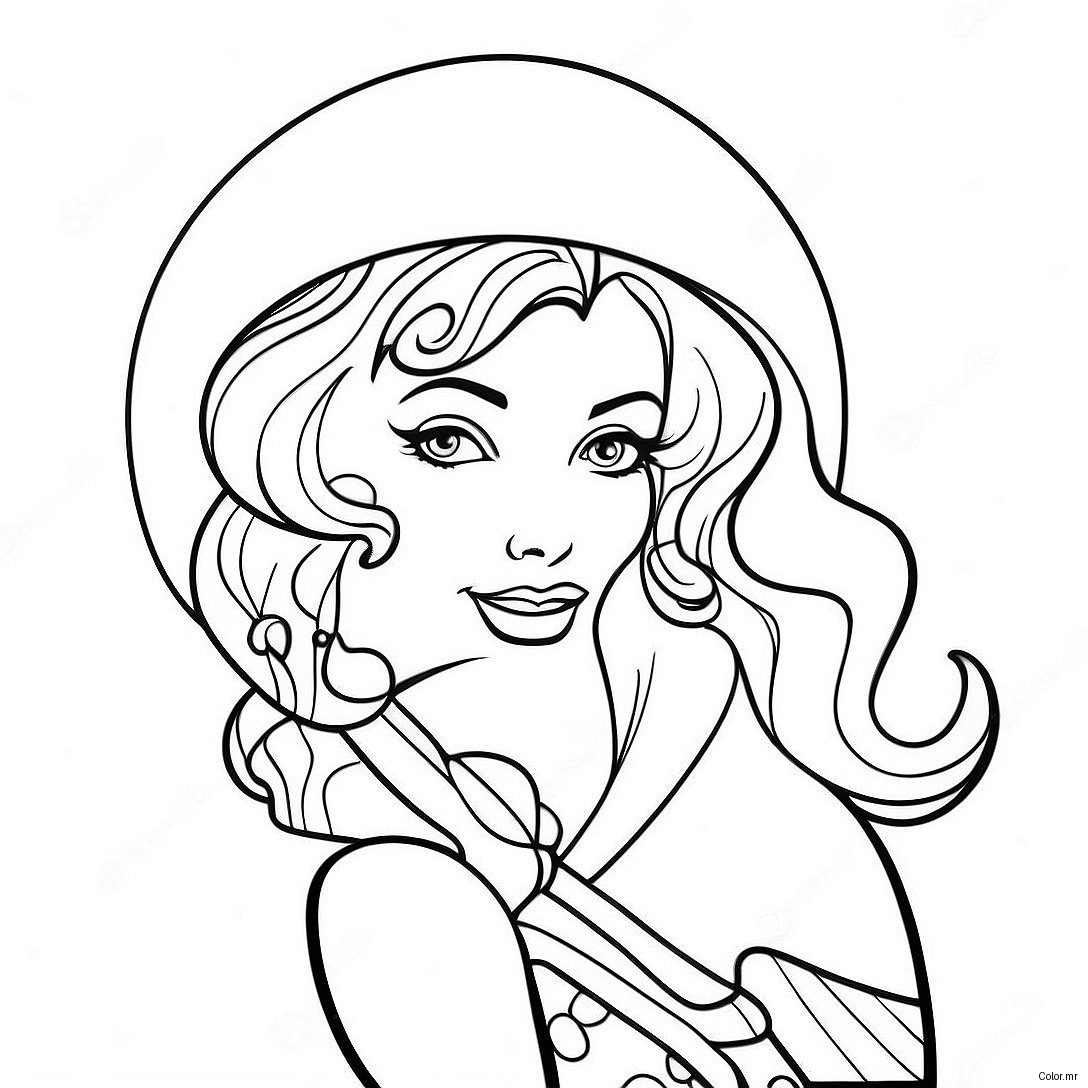 Pagina Da Colorare Vintage Pin Up Girl 31909 16424
