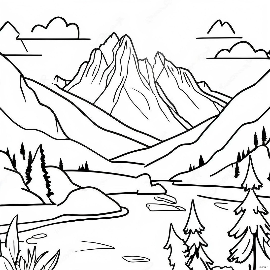 Pagine Da Colorare Delle Maestose Montagne Del Montana 34884 29037