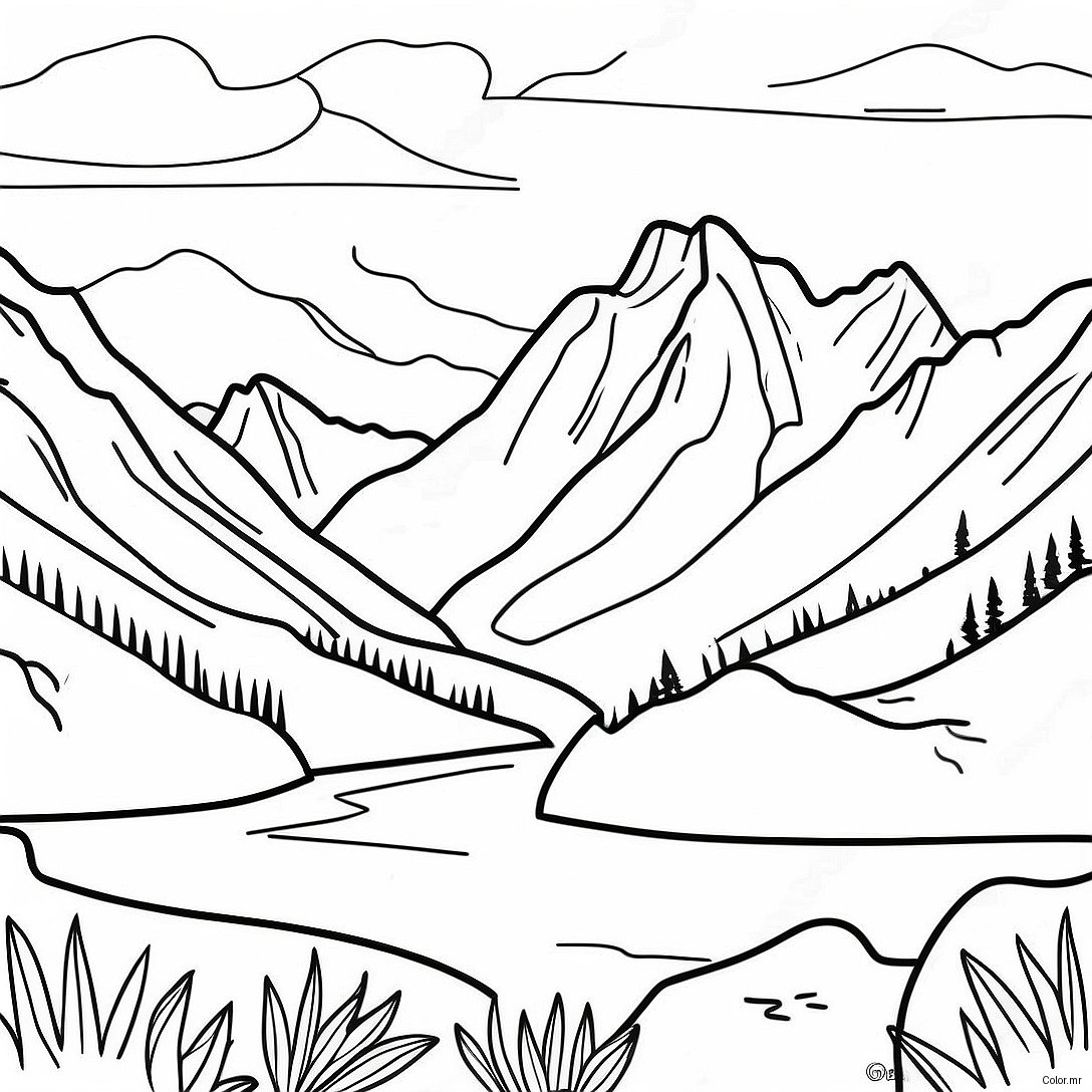 Pagine Da Colorare Delle Maestose Montagne Del Montana 34884 29040