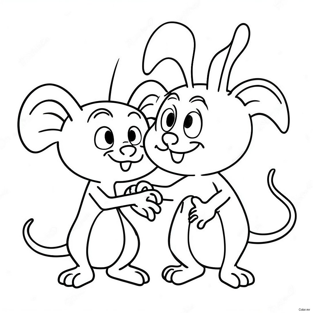 Pinky And The Brain In A Silly Situation Coloring Page 38347 31893