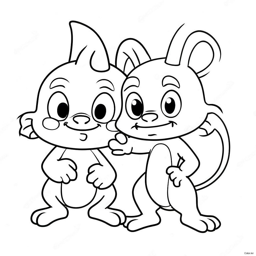 Pinky And The Brain In A Silly Situation Coloring Page 38347 31895
