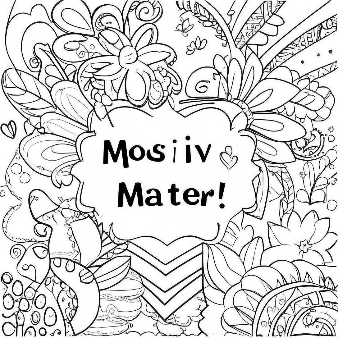 Positive Affirmations You Matter Coloring Page 49675 41437