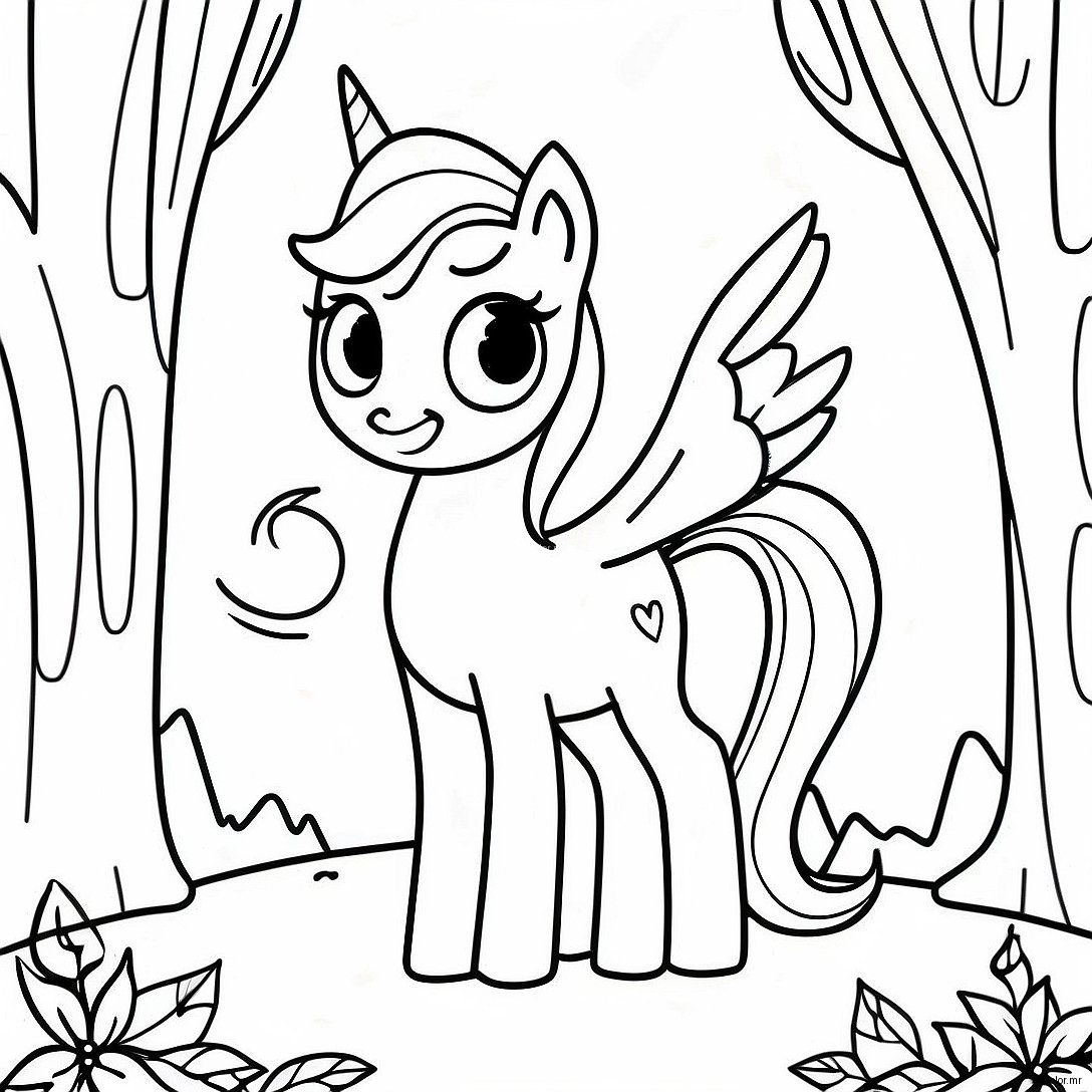 Princess Luna In A Magical Forest Coloring Page 36605 30501