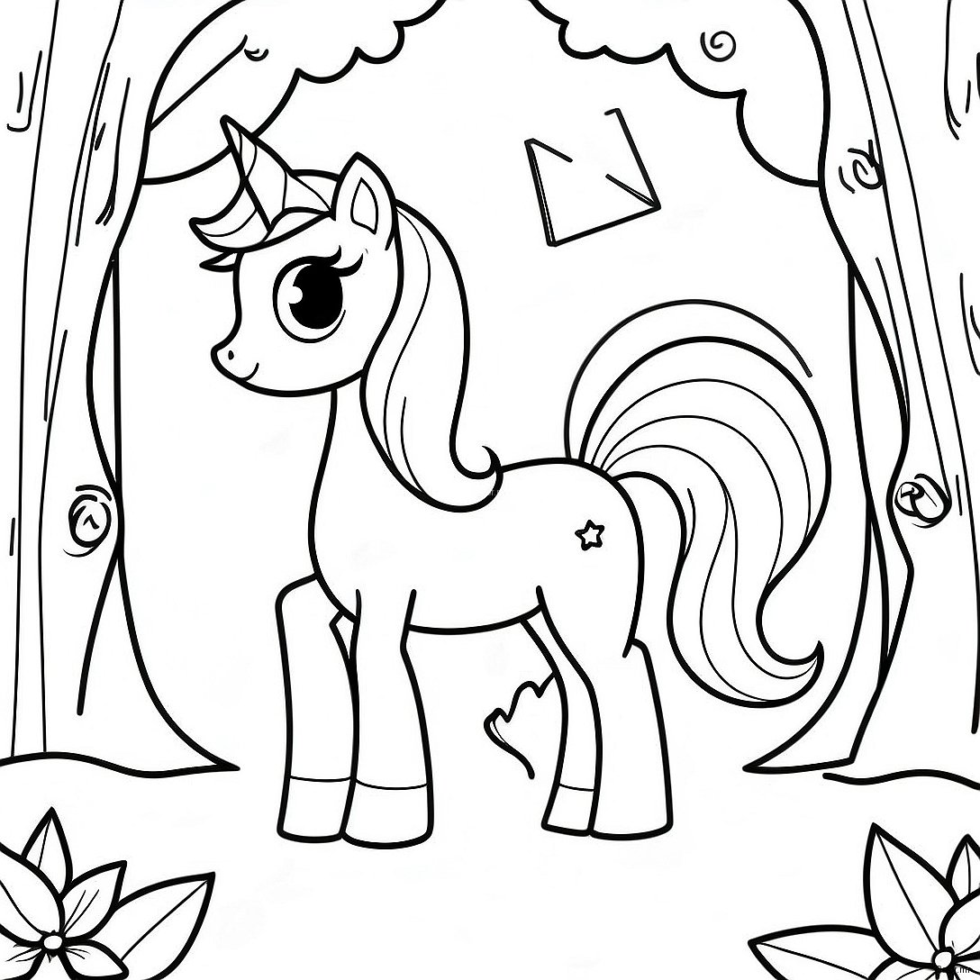 Princess Luna In A Magical Forest Coloring Page 36605 30504