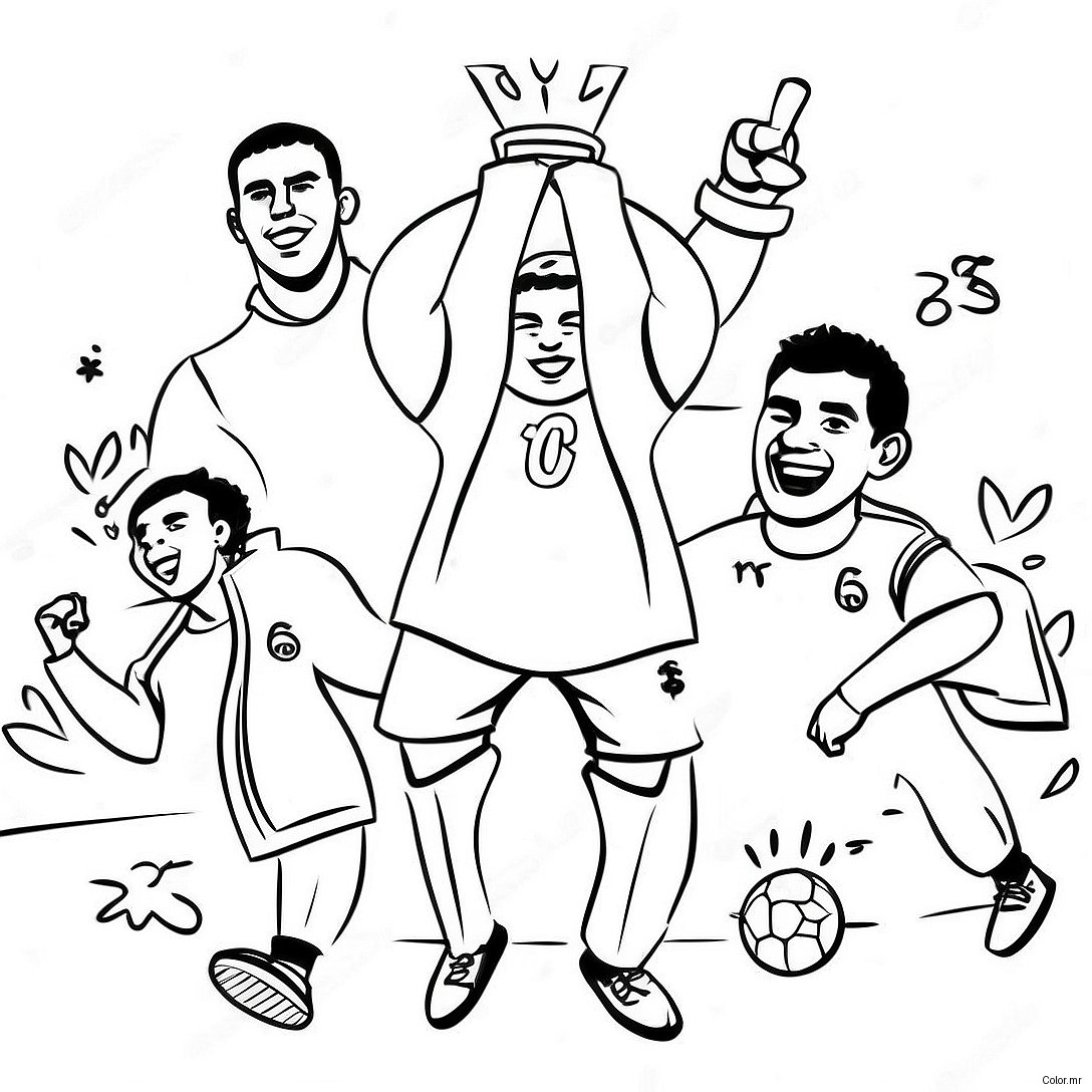 Real Madrid Players Celebrating Coloring Page 10237 8413