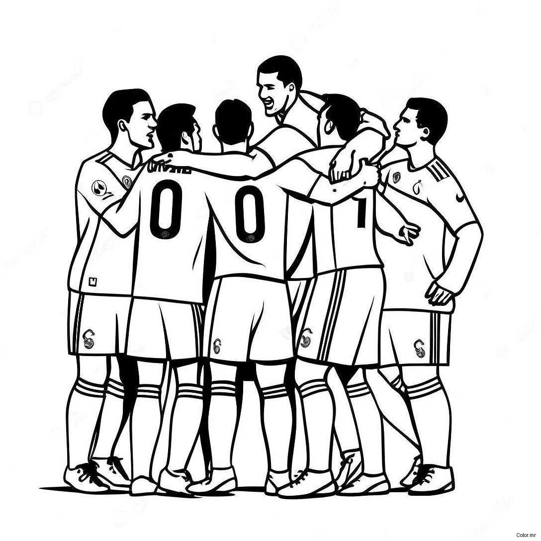Real Madrid Players Celebrating Coloring Page 10237 8415