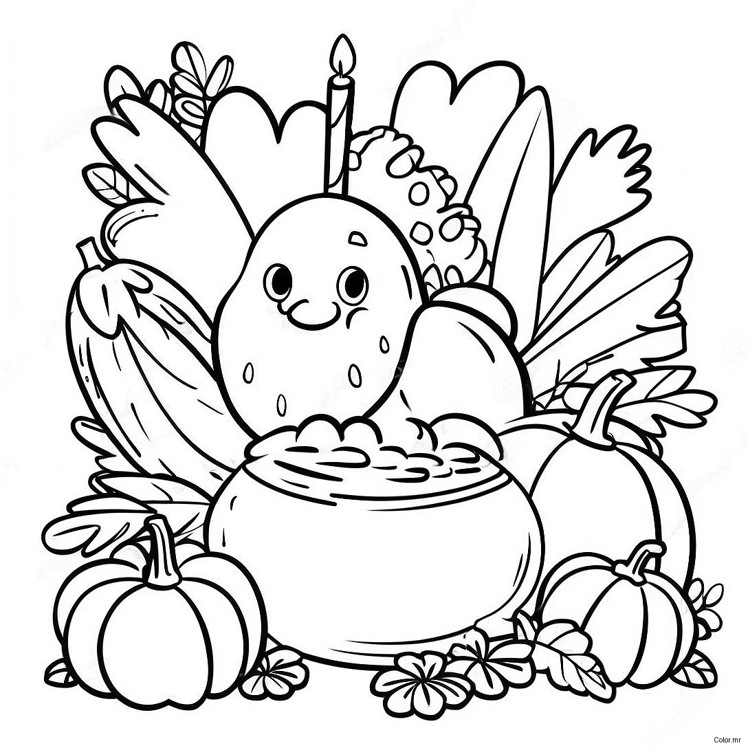 Religious Children S Church Thanksgiving Coloring Page 5844 4668