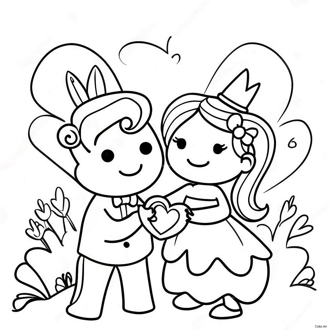 Romantic Anniversary Celebration Coloring Page 12878 10705