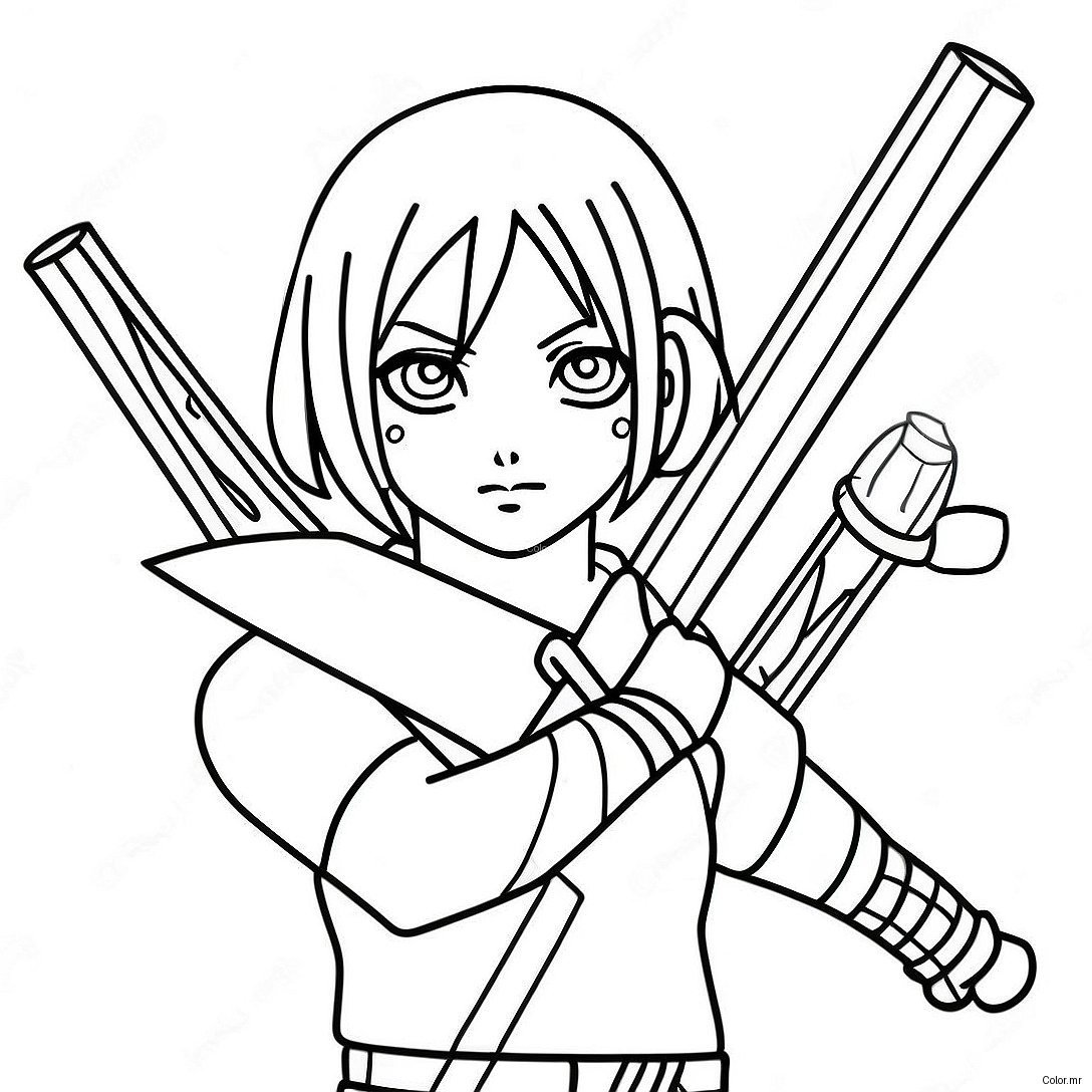 Sakura Haruno In Posa Di Battaglia Da Colorare 23964 22083