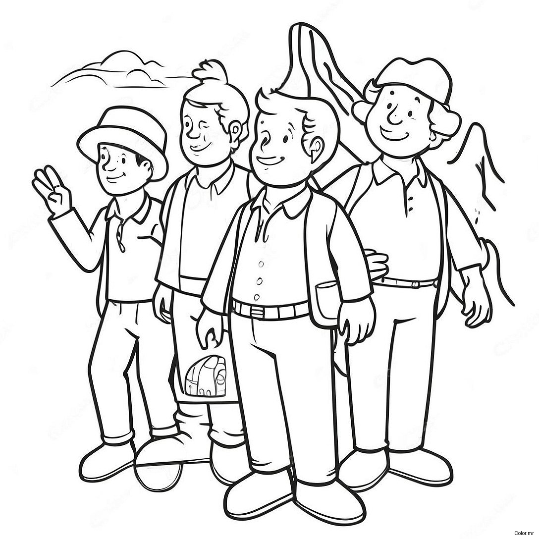 Santiago And His Friends Adventure Coloring Page 35864 29825