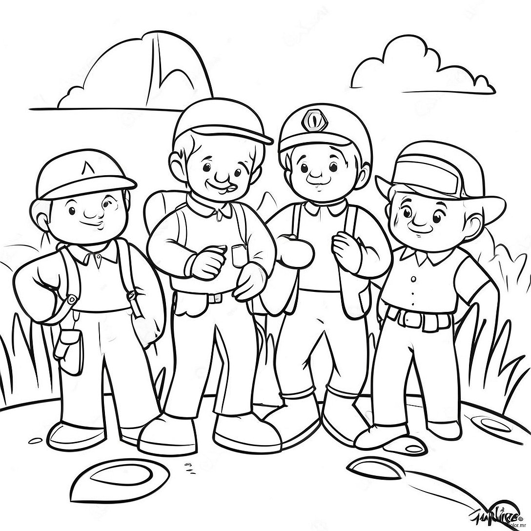 Santiago And His Friends Adventure Coloring Page 35864 29826