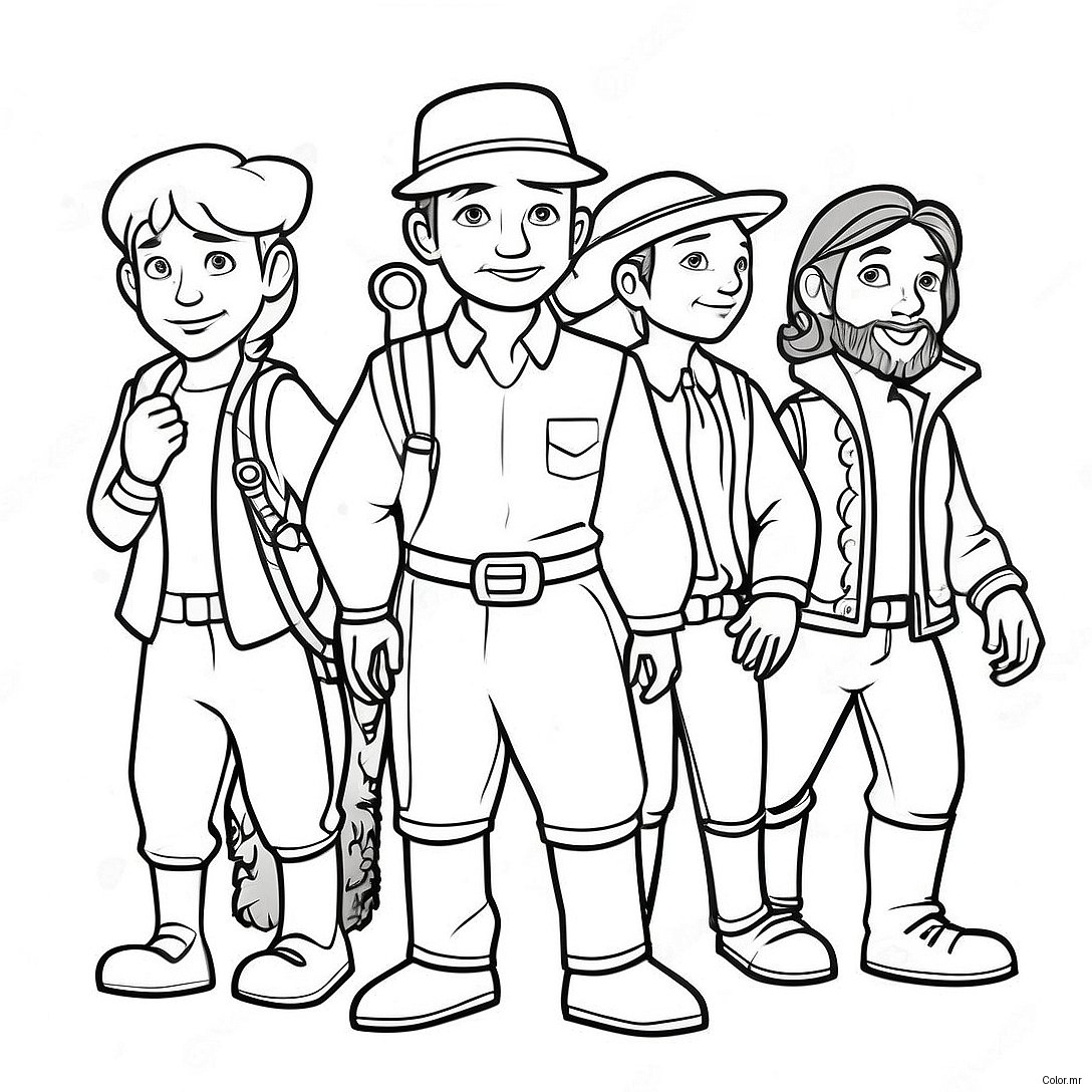 Santiago And His Friends Adventure Coloring Page 35864 29828