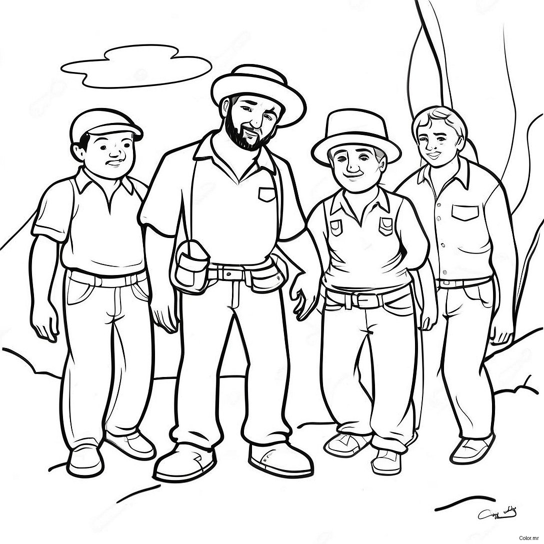 Santiago And His Friends Adventure Coloring Page 35864 29930