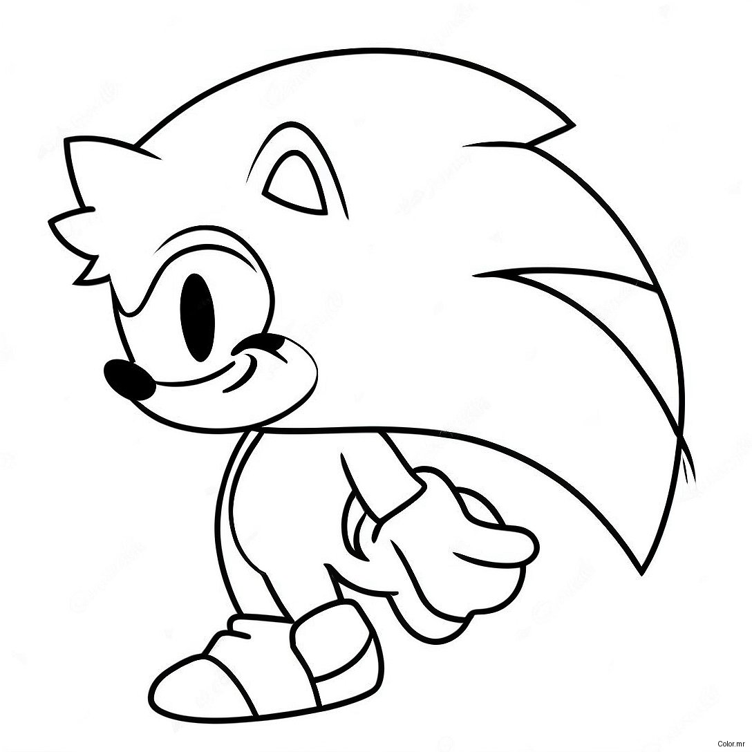 Sonic The Hedgehog In Santa Hat Coloring Page 15761 13332