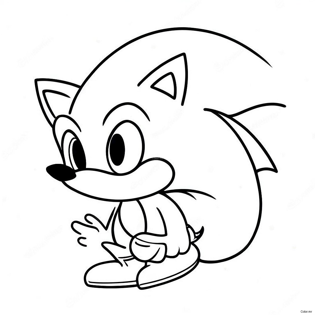 Sonic The Hedgehog With Santa Hat Coloring Page 6855 5576