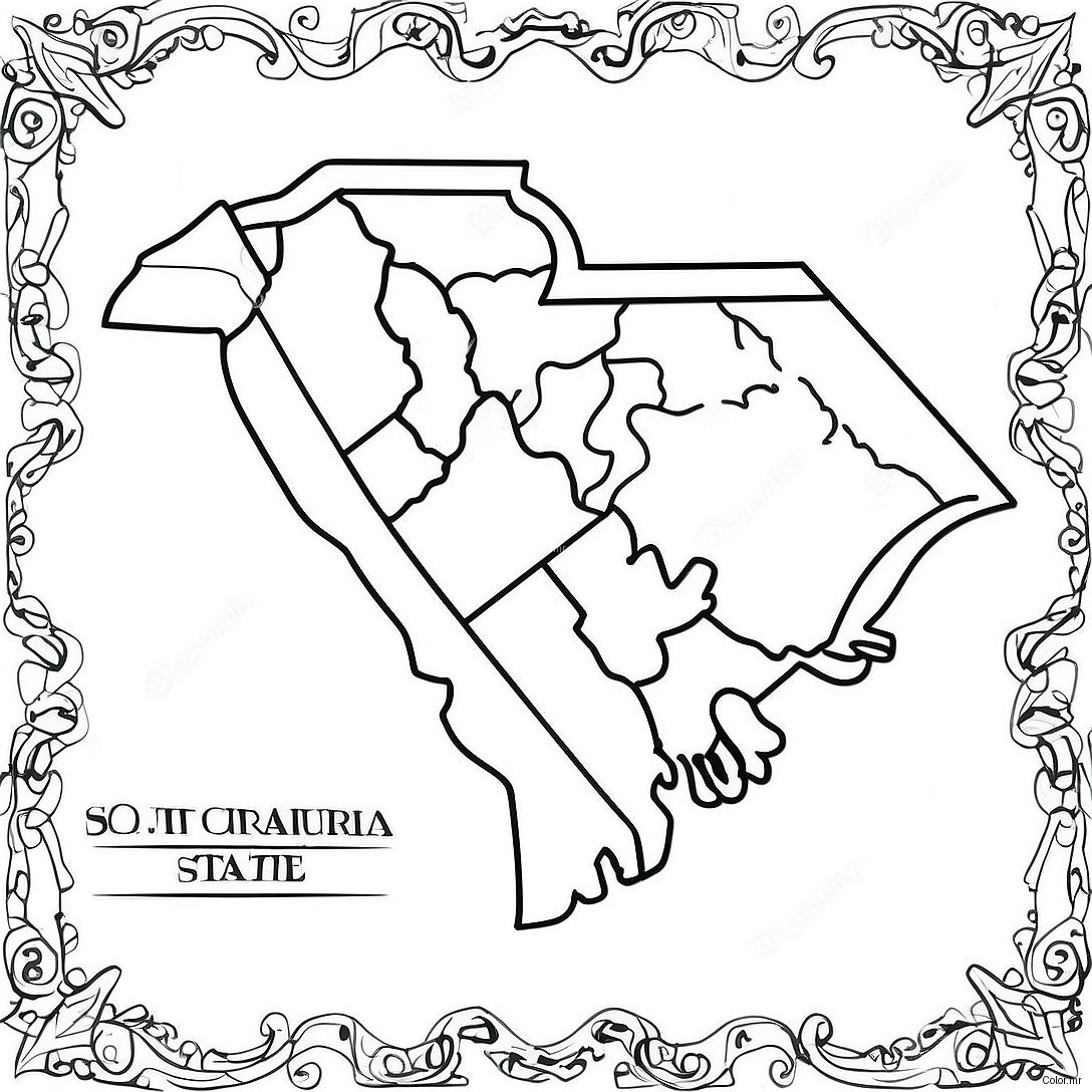 South Carolina State Outline Coloring Page 42611 35496