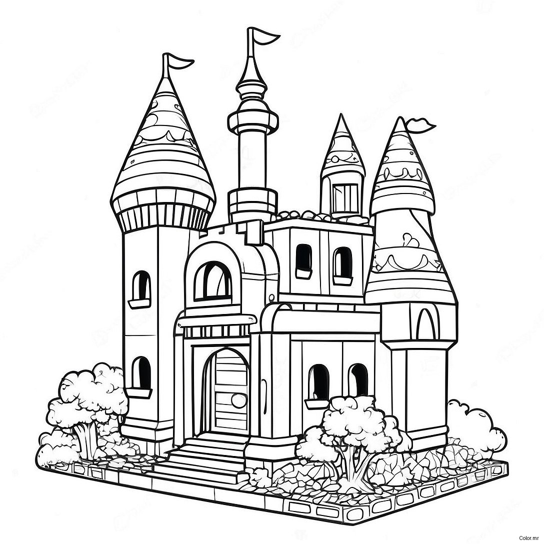 Sparkling Lego Princess Castle Coloring Page 18929 15835