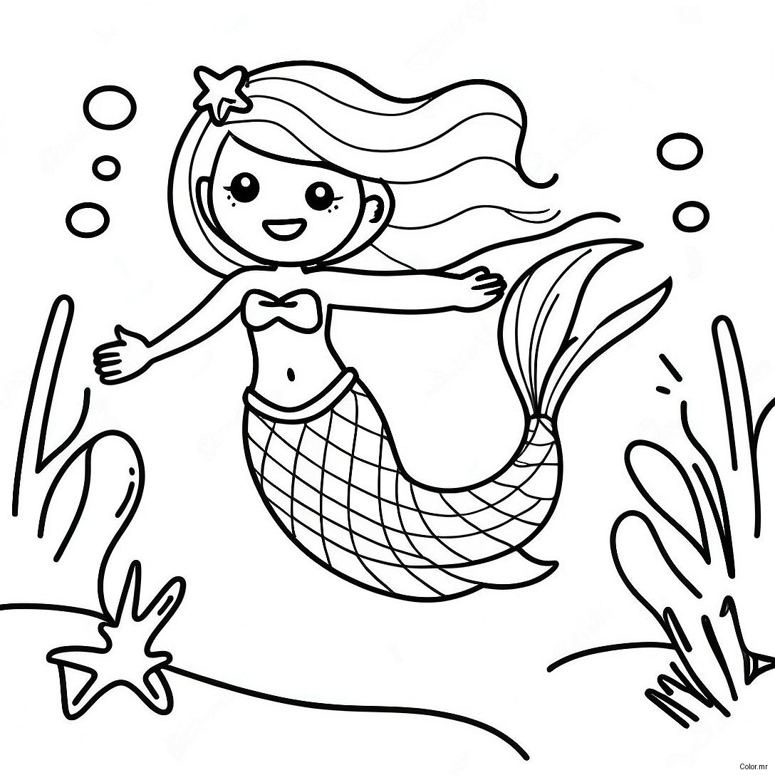 Sparkling Mermaid Underwater Adventure Coloring Page 31319 28052