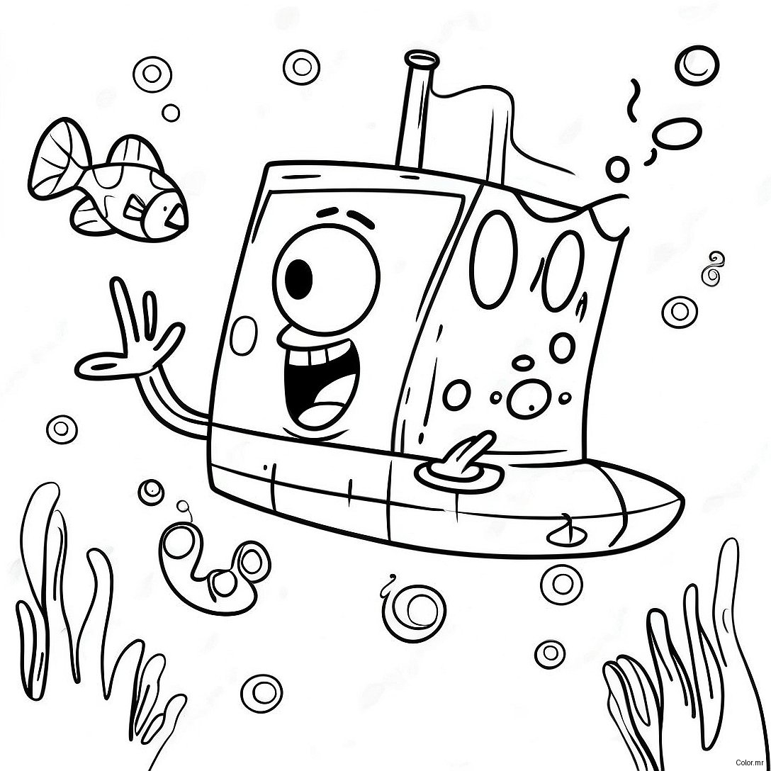 Spongebob Squarepants Underwater Adventure Coloring Page 10378 8518