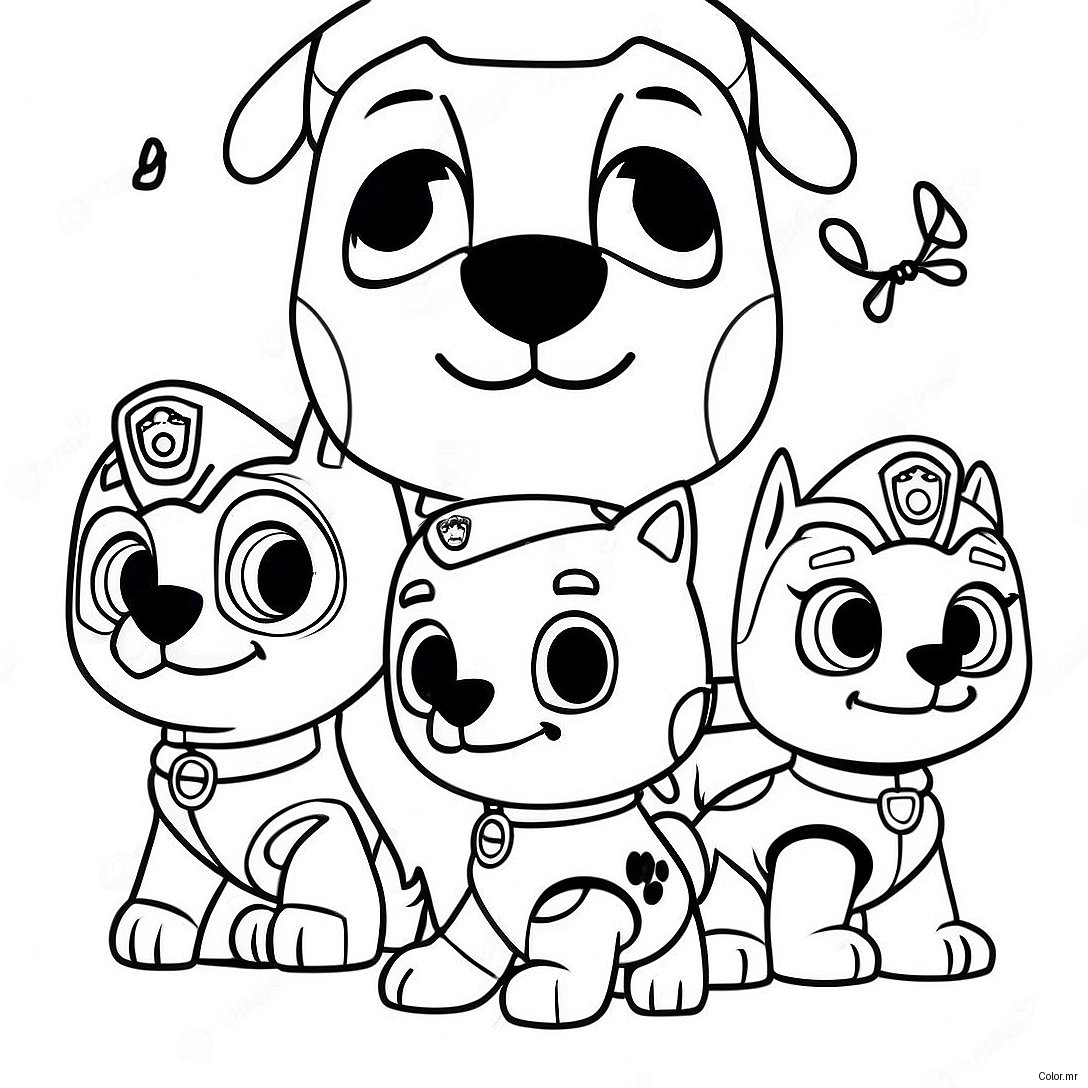Spooky Halloween Paw Patrol Characters Coloring Page 3430 2790