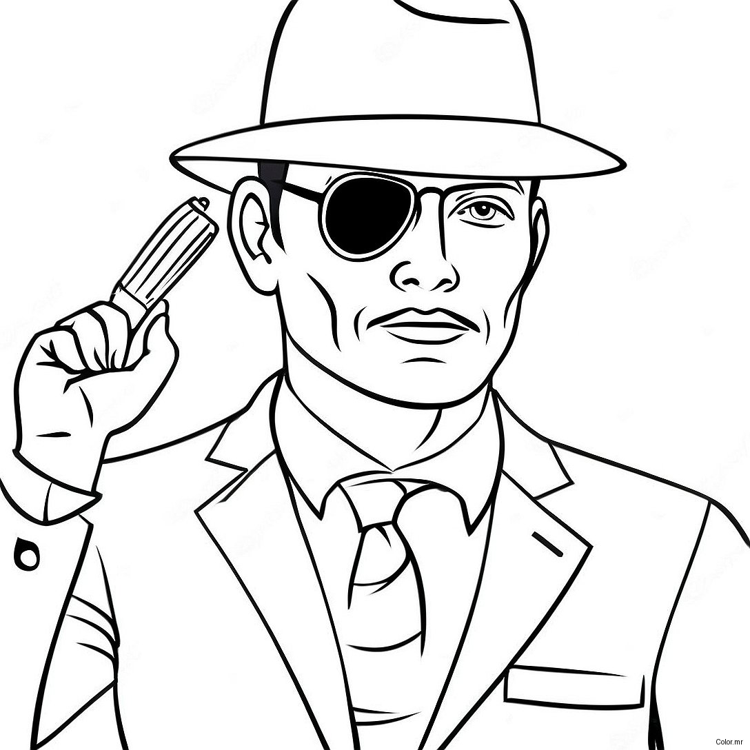 Stealthy Secret Agent In Disguise Coloring Page 63040 52198