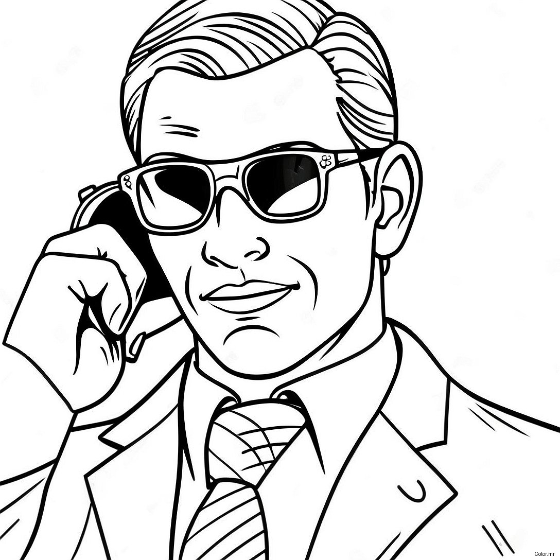 Stealthy Secret Agent In Disguise Coloring Page 63040 52200