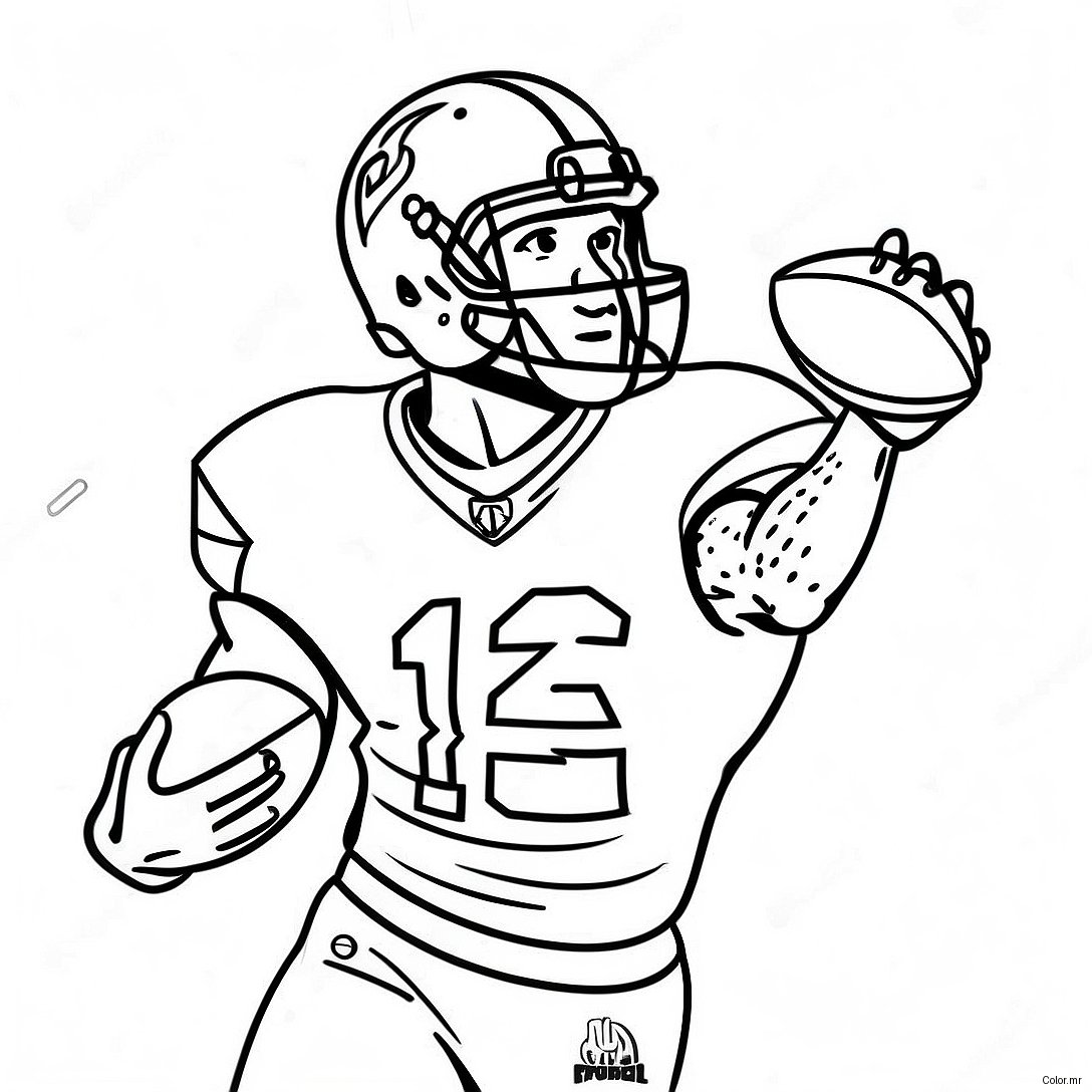 Stefon Diggs Catching A Football Coloring Page 14290 11826