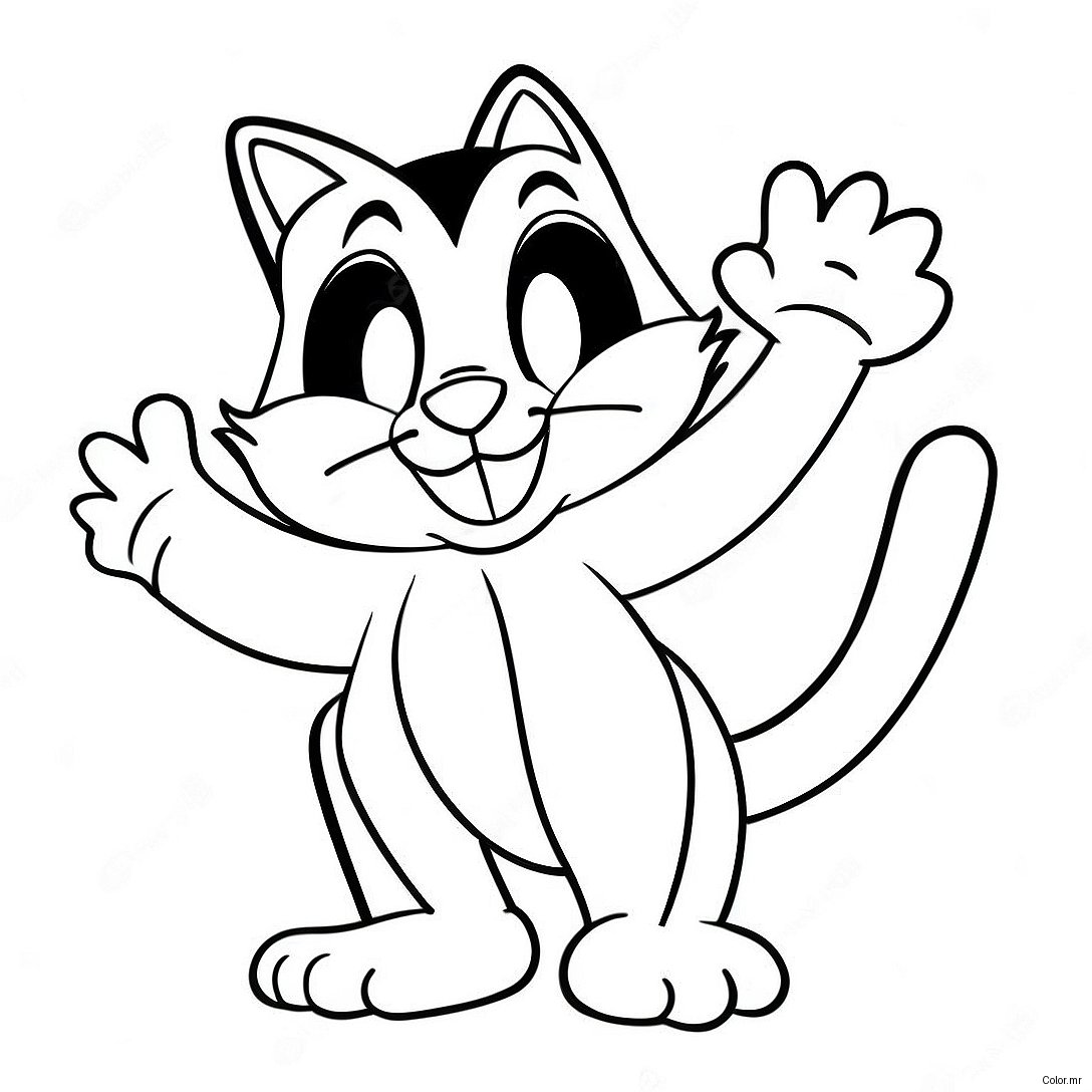 Sylvester The Cat In A Funny Pose Coloring Page 33772 17894