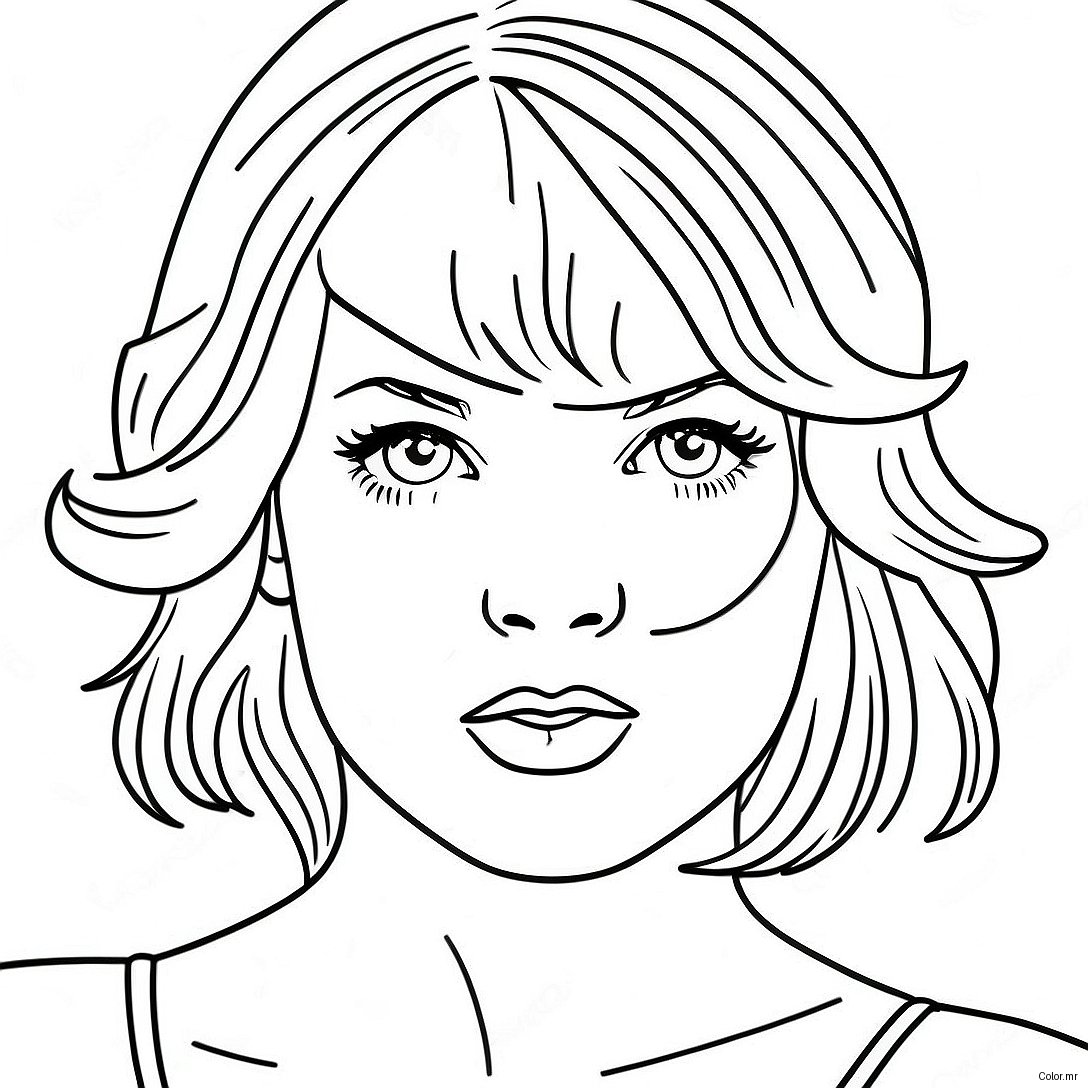 Taylor Swift 1989 Album Cover Coloring Page 1001 799