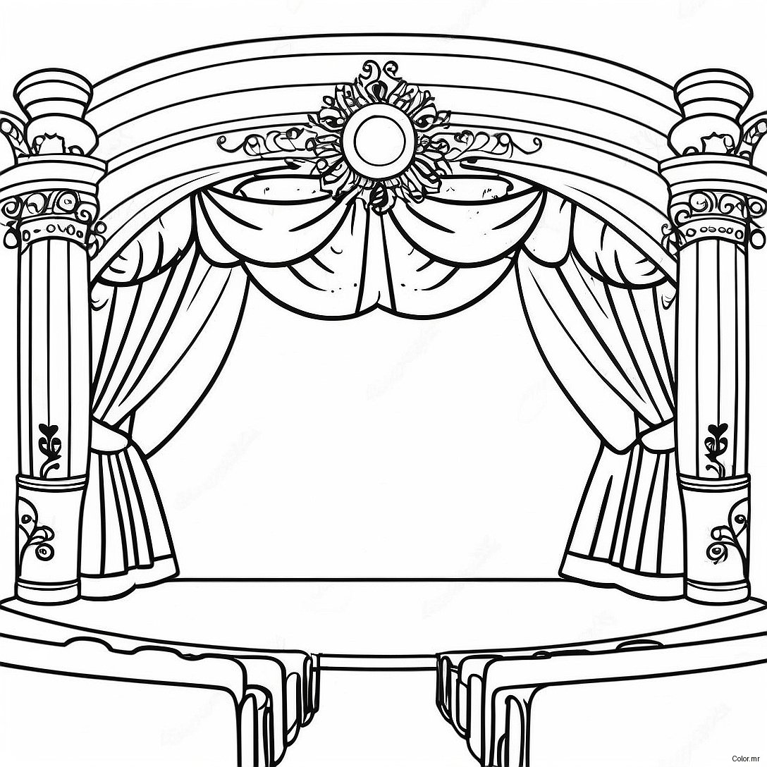 Theater Stage Coloring Page 24384 22408